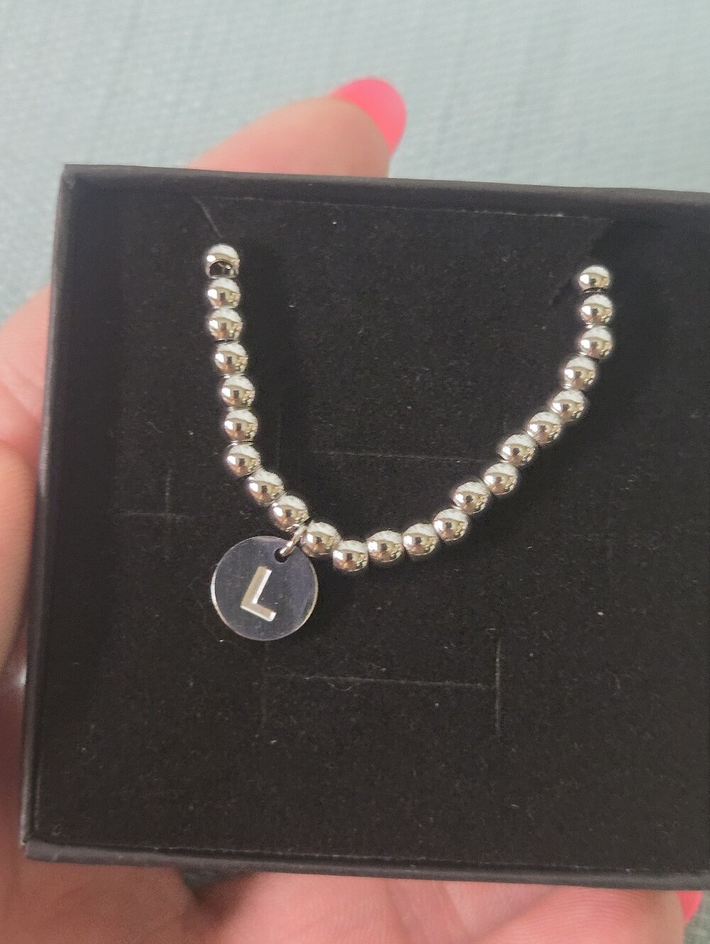 "L" Initial Bracelet - Silver - 18k Gold Plated